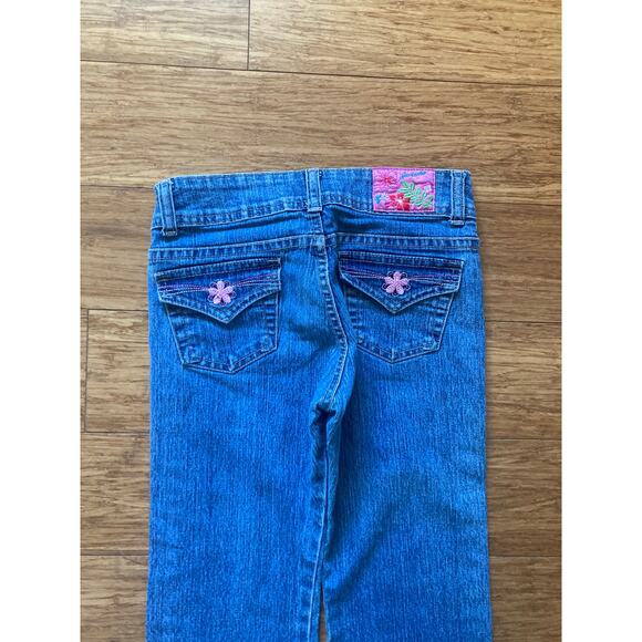 Jordache Little Girls Embroidered Capri Jeans, Size 10 - Picture 3 of 6